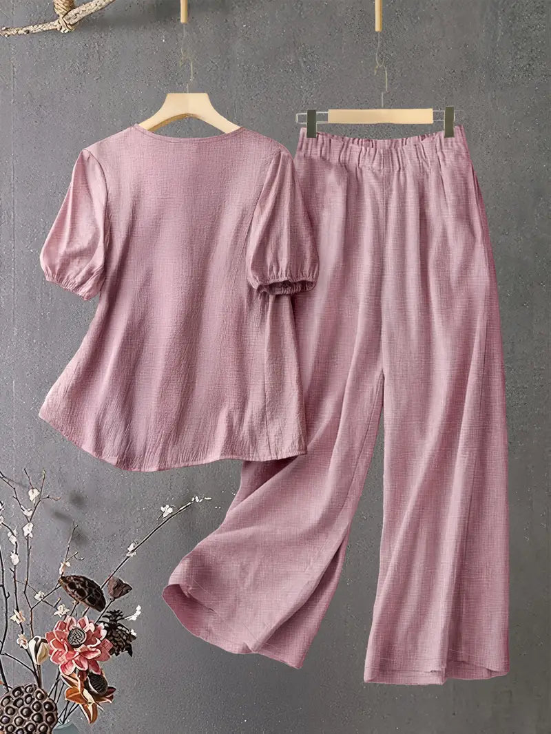 Comfort Chic: Plus-Size Soft & Comfort material Shirt & Pants Set