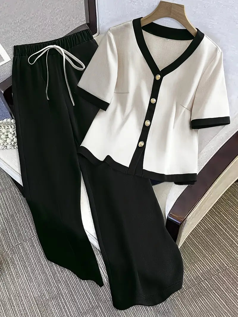 Comfort Chic: Plus-Size Soft & Comfort material Shirt & Pants Set