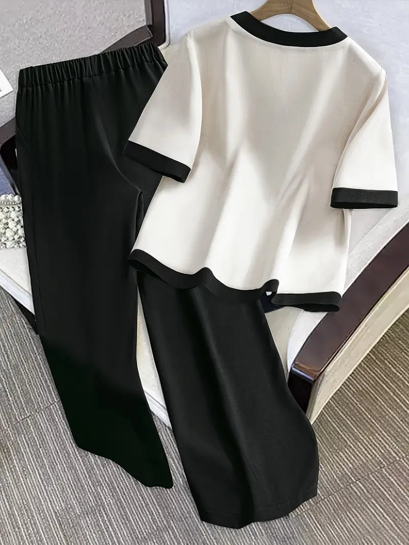 Comfort Chic: Plus-Size Soft & Comfort material Shirt & Pants Set