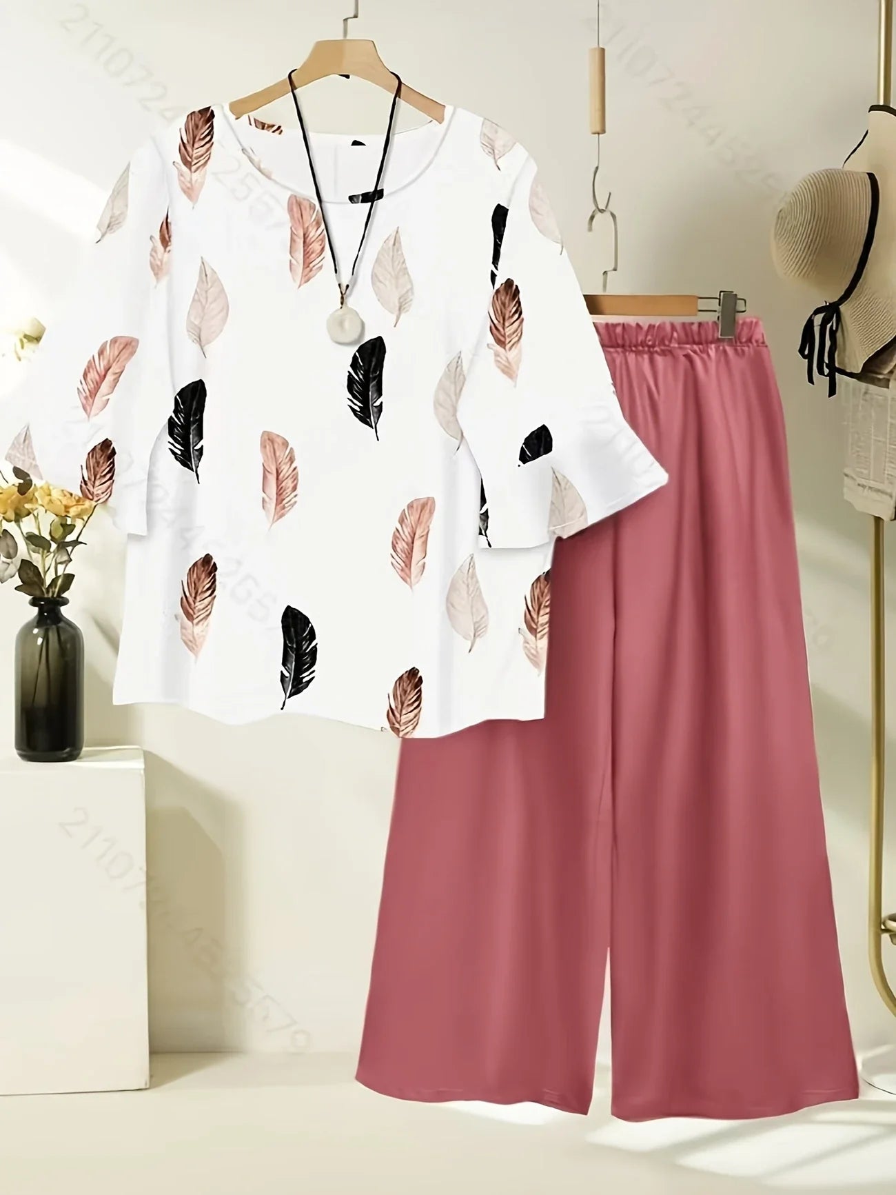 Comfort Chic: Plus-Size Soft & Comfort material Shirt & Pants Set