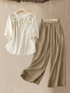 Comfort Chic: Plus-Size Soft & Comfort material Shirt & Pants Set