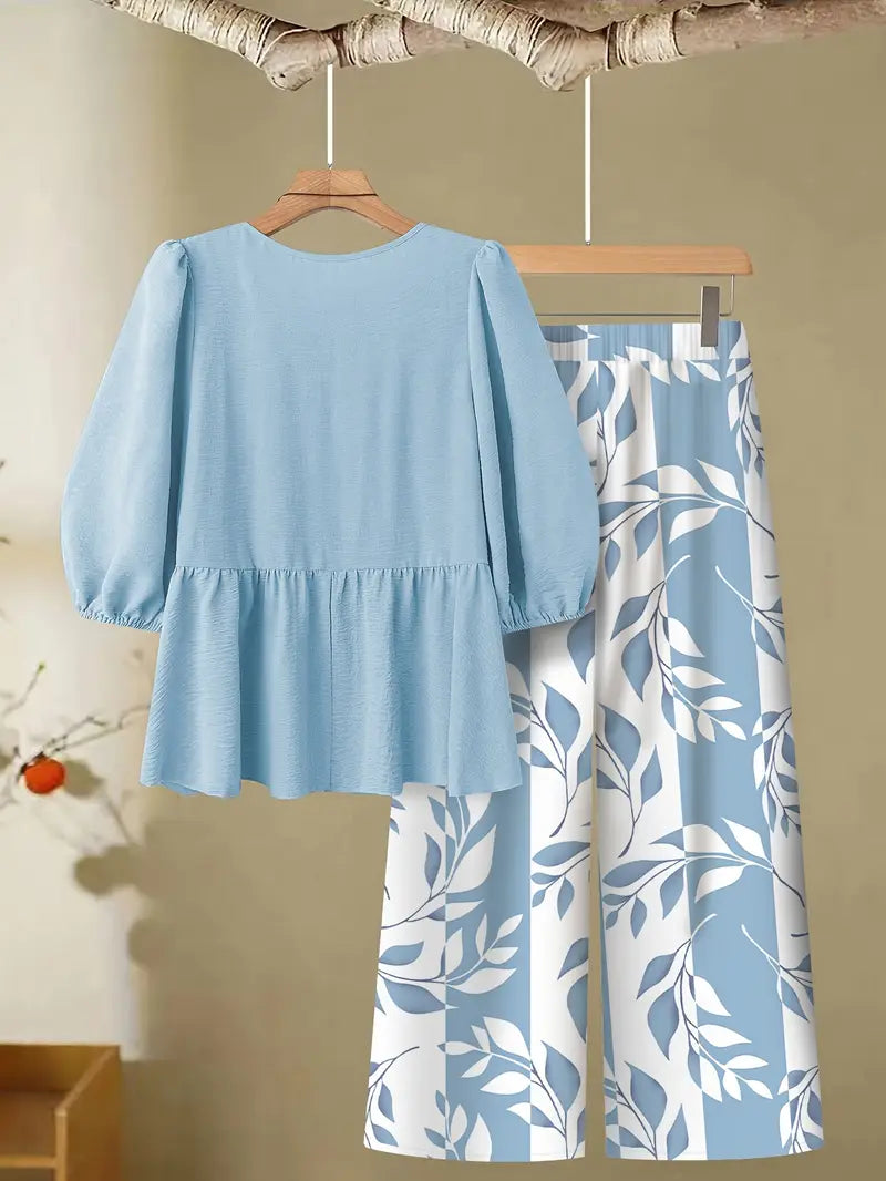 Comfort Chic: Plus-Size Soft & Comfort material Shirt & Pants Set