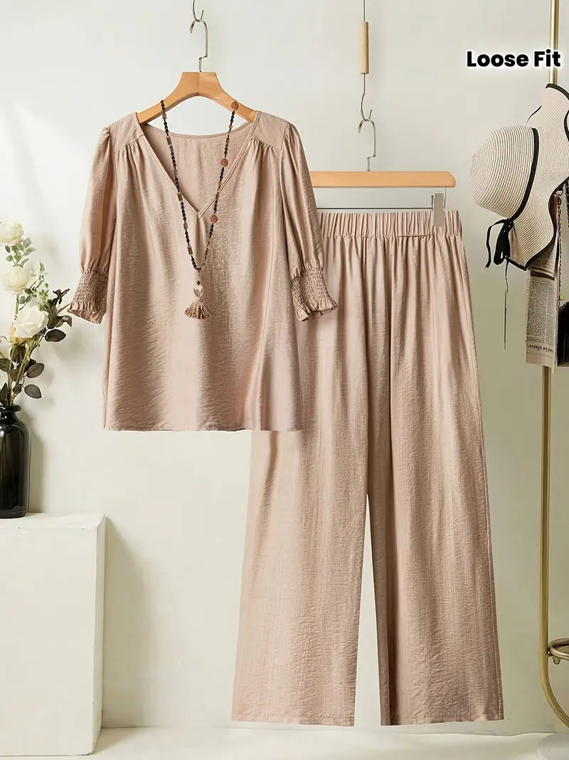 Comfort Chic: Plus-Size Soft & Comfort material Shirt & Pants Set