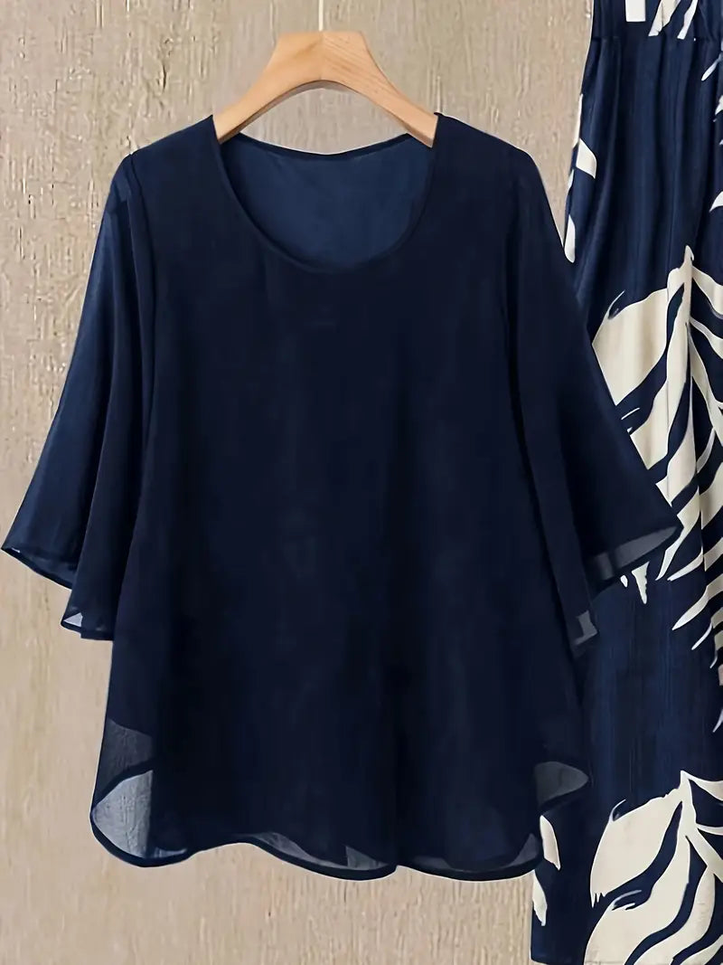 Comfort Chic: Plus-Size Soft & Comfort material Shirt & Pants Set