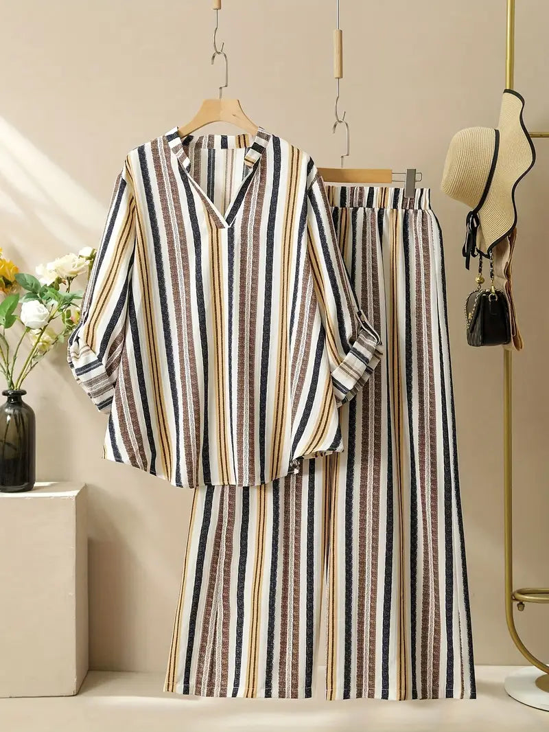 Comfort Chic: Plus-Size Soft & Comfort material Shirt & Pants Set