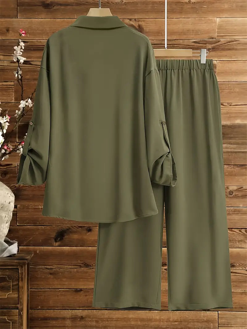 Comfort Chic: Plus-Size Soft & Comfort material Shirt & Pants Set