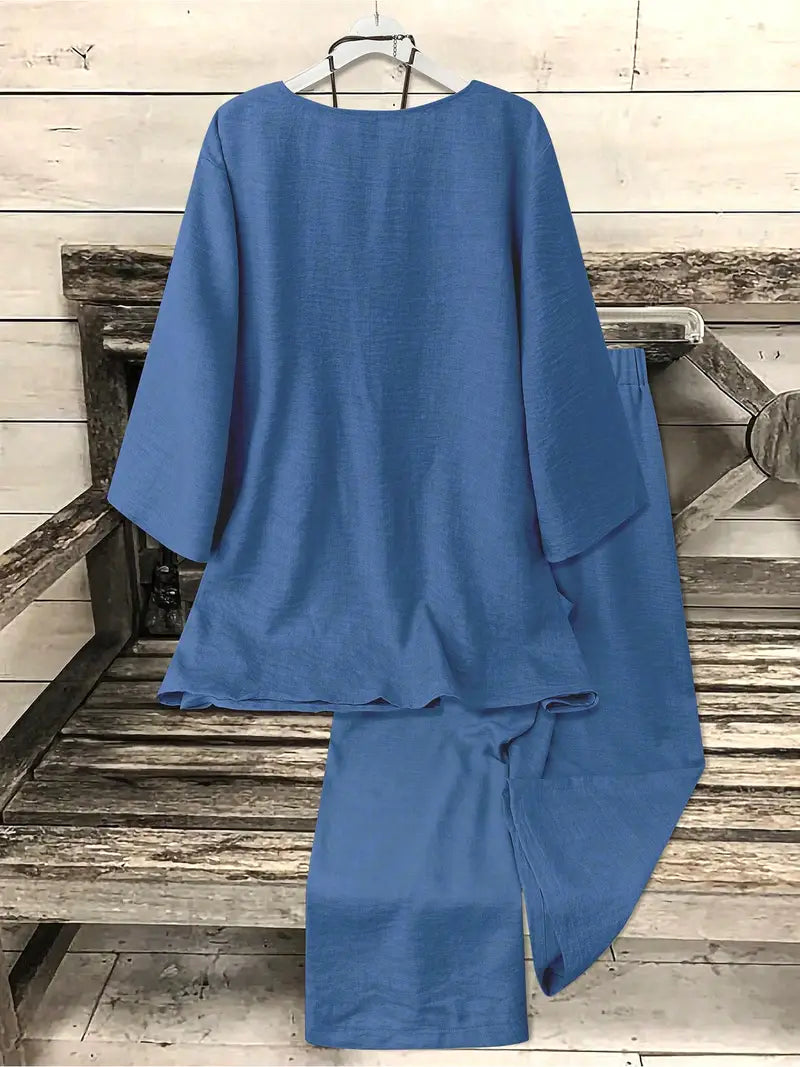 Comfort Chic: Plus-Size Soft & Comfort material Shirt & Pants Set