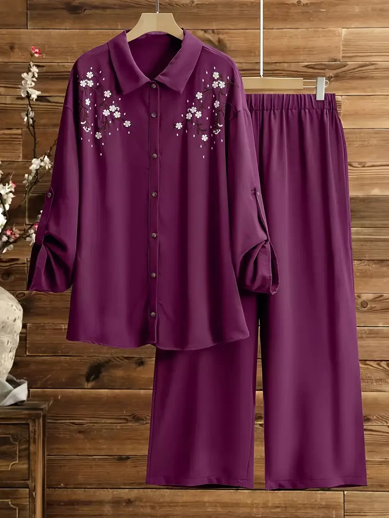 Comfort Chic: Plus-Size Soft & Comfort material Shirt & Pants Set