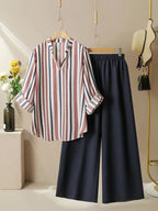 Comfort Chic: Plus-Size Soft & Comfort material Shirt & Pants Set