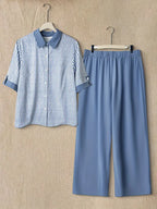 Comfort Chic: Plus-Size Soft & Comfort material Shirt & Pants Set