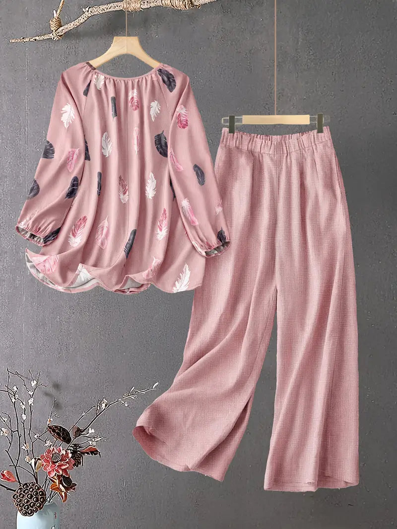 Comfort Chic: Plus-Size Soft & Comfort material Shirt & Pants Set