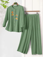 Comfort Chic: Plus-Size Soft & Comfort material Shirt & Pants Set