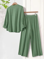 Comfort Chic: Plus-Size Soft & Comfort material Shirt & Pants Set