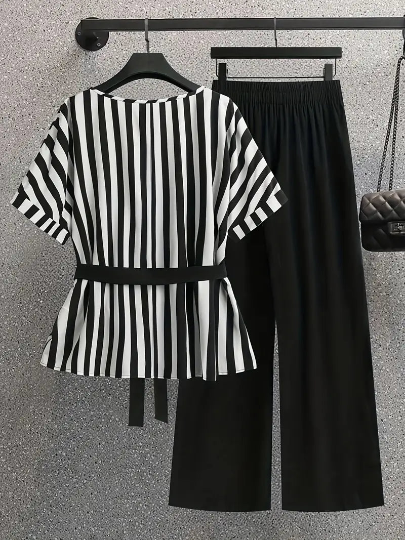 Comfort Chic: Plus-Size Soft & Comfort material Shirt & Pants Set