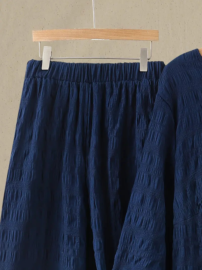 Comfort Chic: Plus-Size Soft & Comfort material Shirt & Pants Set