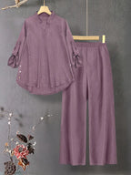 Comfort Chic: Plus-Size Soft & Comfort material Shirt & Pants Set