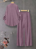 Comfort Chic: Plus-Size Soft & Comfort material Shirt & Pants Set