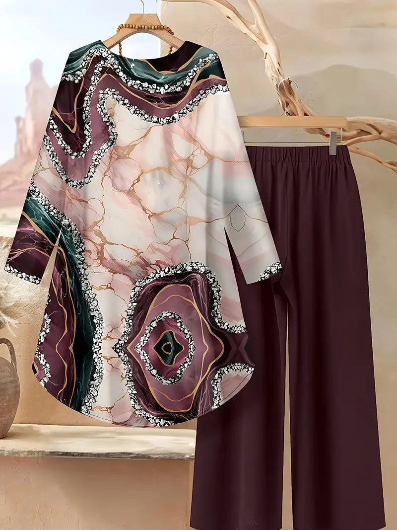 Comfort Chic: Plus-Size Soft & Comfort material Shirt & Pants Set