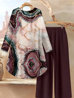 Comfort Chic: Plus-Size Soft & Comfort material Shirt & Pants Set