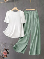 Comfort Chic: Plus-Size Soft & Comfort material Shirt & Pants Set