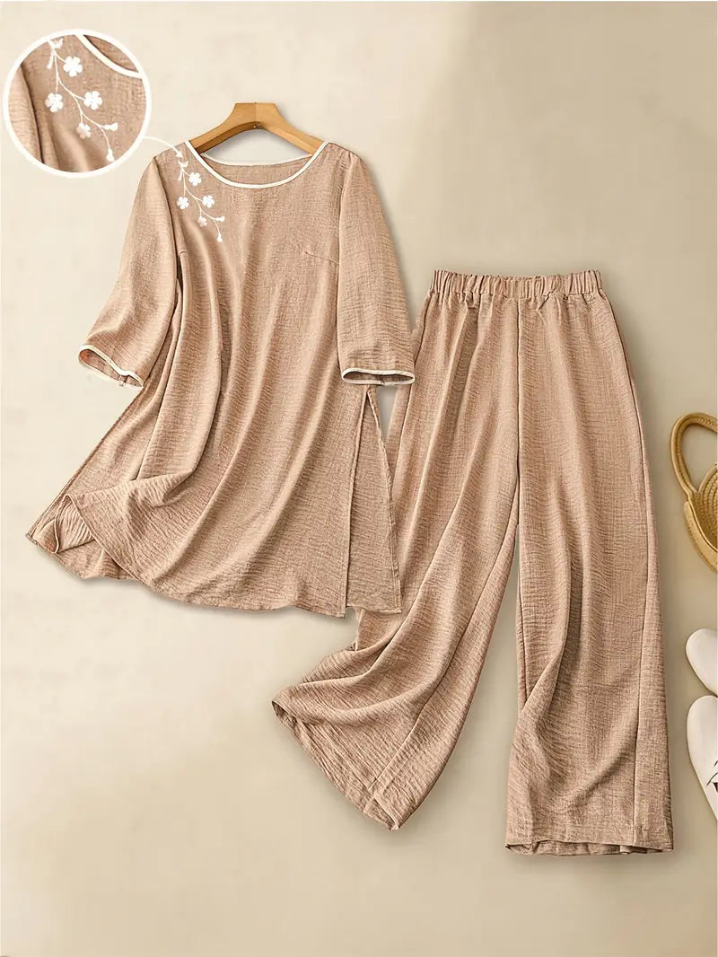 Comfort Chic: Plus-Size Soft & Comfort material Shirt & Pants Set