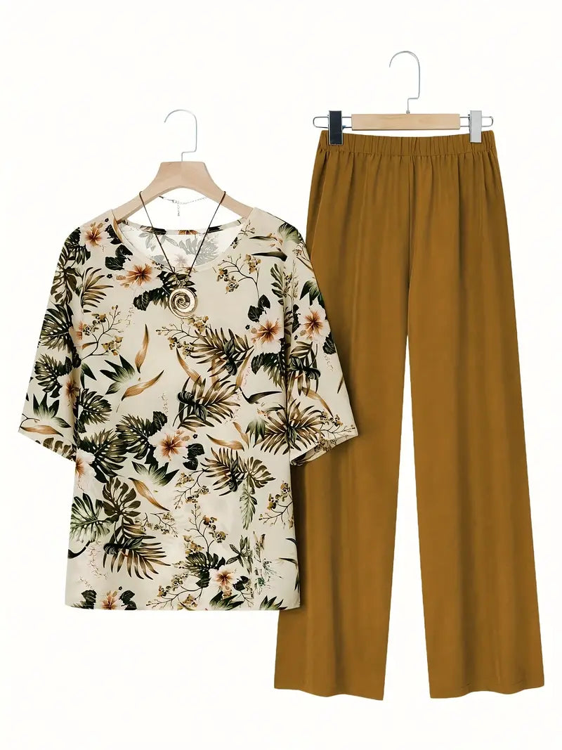 Comfort Chic: Plus-Size Soft & Comfort material Shirt & Pants Set