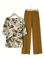 Comfort Chic: Plus-Size Soft & Comfort material Shirt & Pants Set