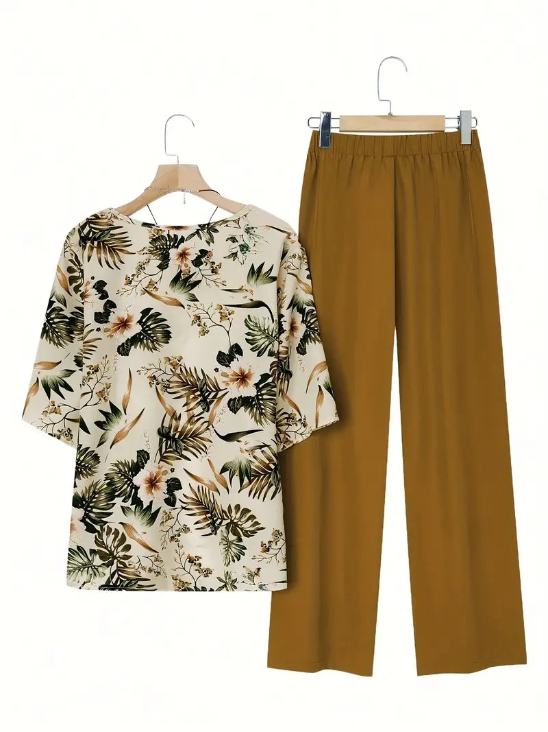 Comfort Chic: Plus-Size Soft & Comfort material Shirt & Pants Set