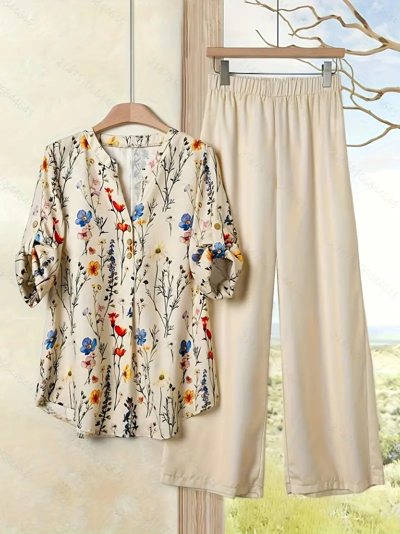 Comfort Chic: Plus-Size Soft & Comfort material Shirt & Pants Set