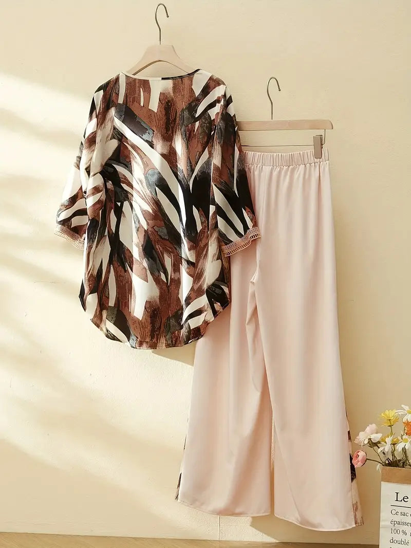 Comfort Chic: Plus-Size Soft & Comfort material Shirt & Pants Set