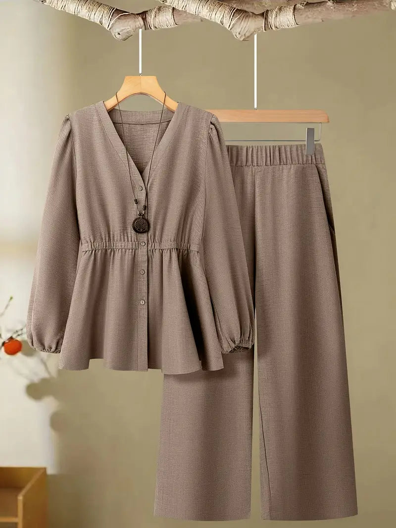 Comfort Chic: Plus-Size Soft & Comfort material Shirt & Pants Set