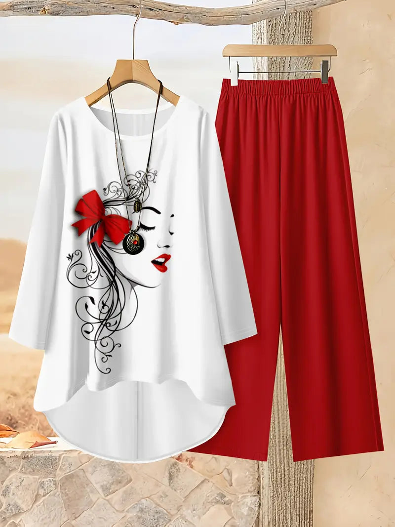 Comfort Chic: Plus-Size Soft & Comfort material Shirt & Pants Set