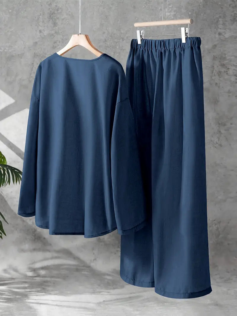 Comfort Chic: Plus-Size Soft & Comfort material Shirt & Pants Set