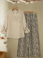 Comfort Chic: Plus-Size Soft & Comfort material Shirt & Pants Set