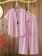 Comfort Chic: Plus-Size Soft & Comfort material Shirt & Pants Set