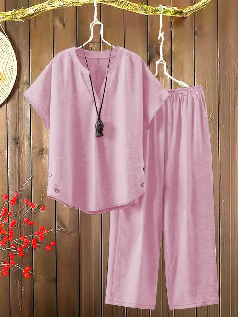 Comfort Chic: Plus-Size Soft & Comfort material Shirt & Pants Set