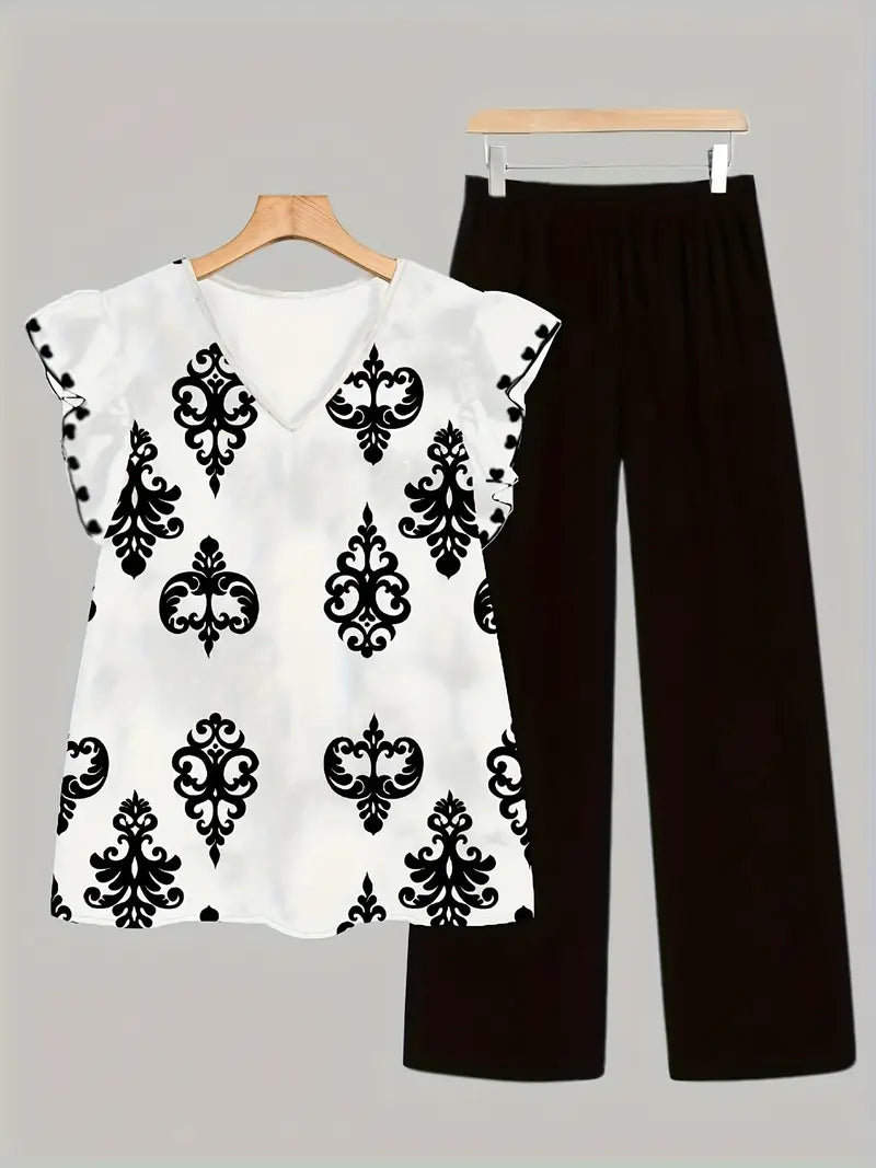 Comfort Chic: Plus-Size Soft & Comfort material Shirt & Pants Set