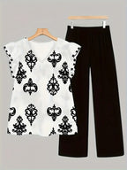 Comfort Chic: Plus-Size Soft & Comfort material Shirt & Pants Set