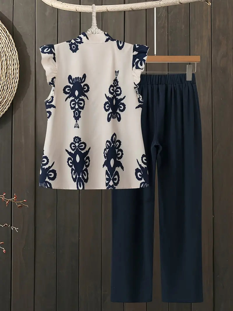 Comfort Chic: Plus-Size Soft & Comfort material Shirt & Pants Set