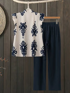 Comfort Chic: Plus-Size Soft & Comfort material Shirt & Pants Set