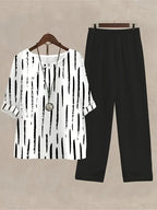 Comfort Chic: Plus-Size Soft & Comfort material Shirt & Pants Set