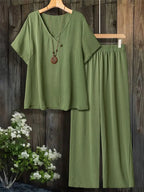 Comfort Chic: Plus-Size Soft & Comfort material Shirt & Pants Set