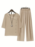 Comfort Chic: Plus-Size Soft & Comfort material Shirt & Pants Set