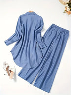 Comfort Chic: Plus-Size Soft & Comfort material Shirt & Pants Set