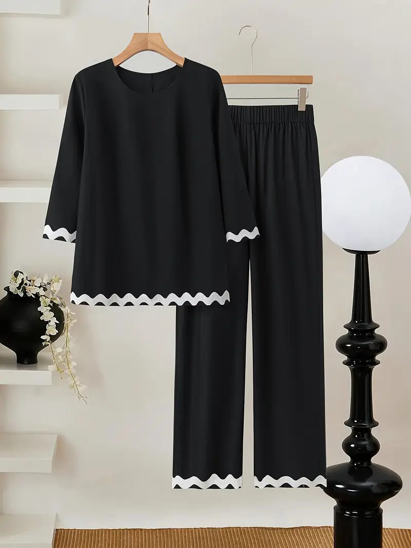 Comfort Chic: Plus-Size Soft & Comfort material Shirt & Pants Set