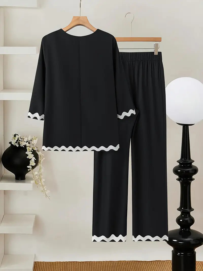 Comfort Chic: Plus-Size Soft & Comfort material Shirt & Pants Set