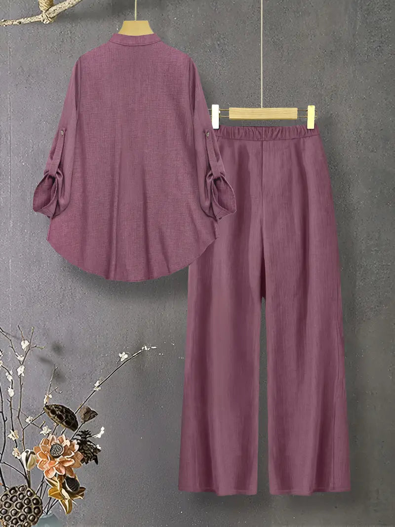 Comfort Chic: Plus-Size Soft & Comfort material Shirt & Pants Set